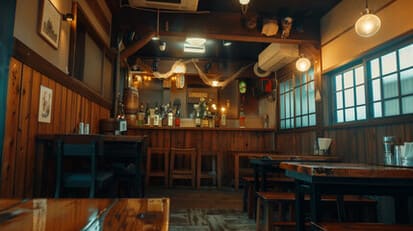 居酒屋の店内の画像